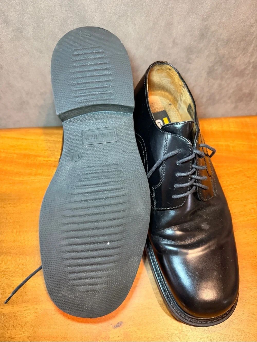 GBX Clapton Men's Black Leather Lace-Up Oxford Dress Shoes Size 11 M Round Toe